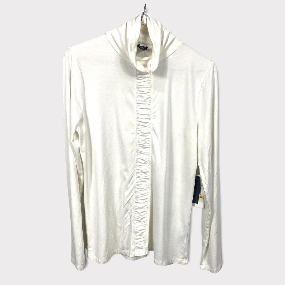 Kenneth Cole ivory stretch turtleneck NWT